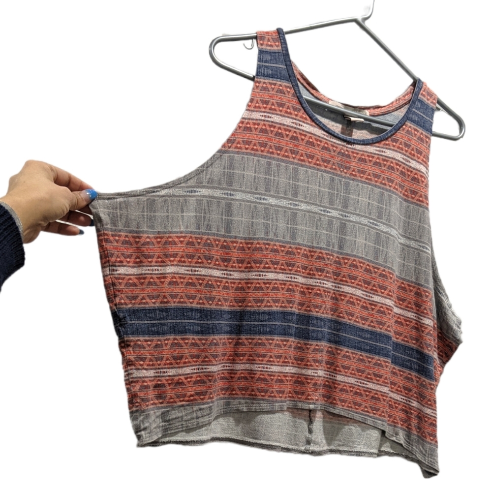 Forever 21 Geometric Print Oversize Muscle Tee